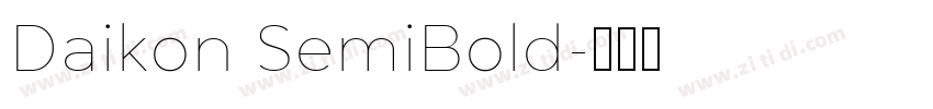 Daikon SemiBold字体转换